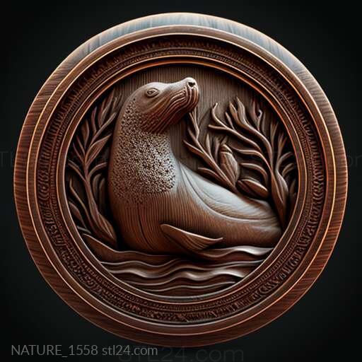 Nature and animals (st seal 2, NATURE_1558) 3D models for cnc